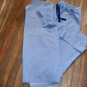 Figs Heather Indigo Scrub Set.